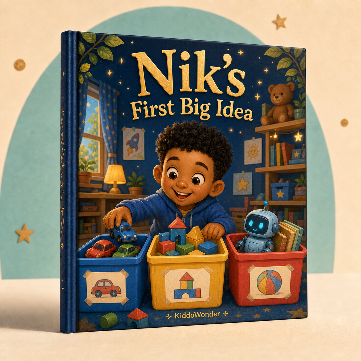 Nik's First Big Idea personalized children's book cover
