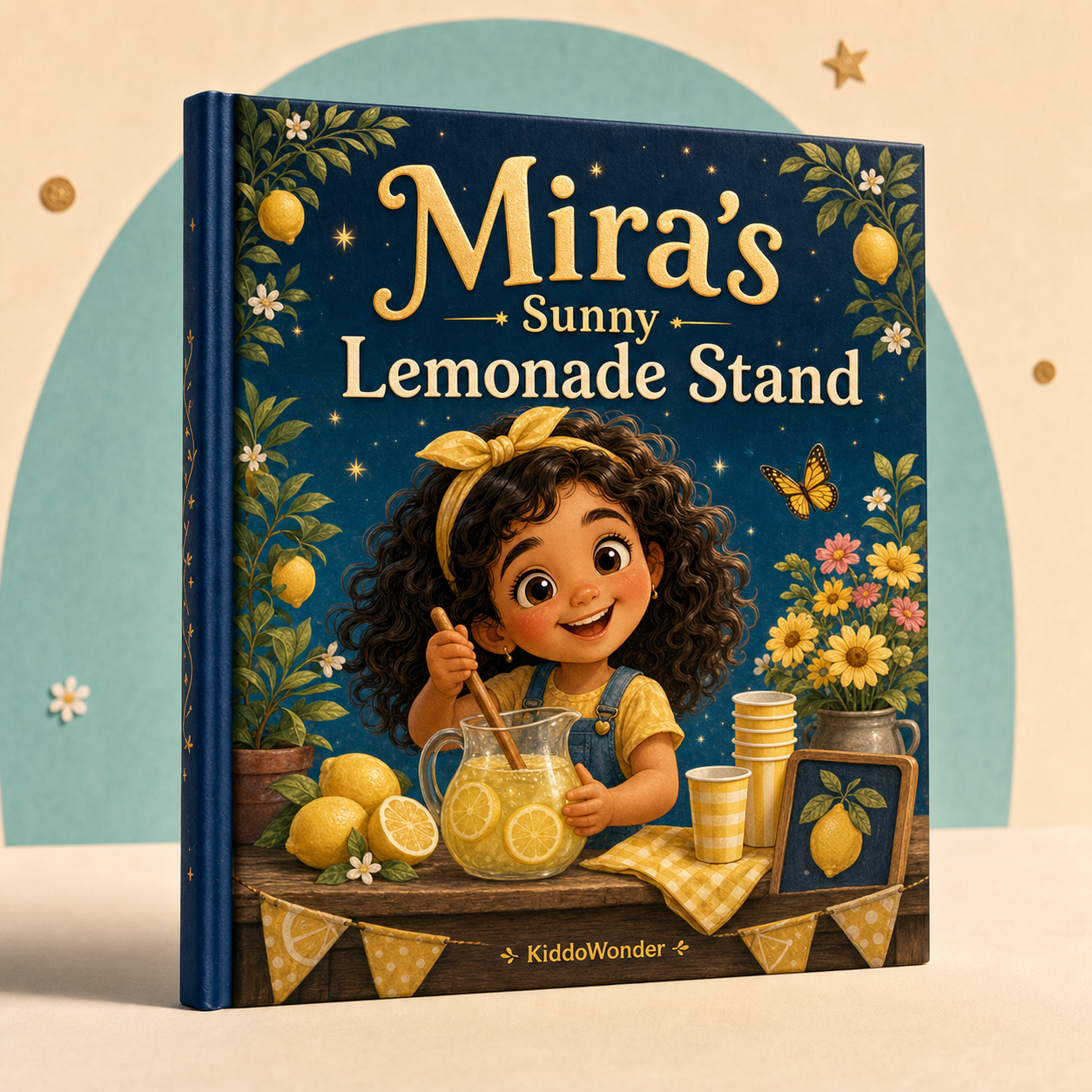 Mira's Sunny Lemonade Stand personalized children's book cover