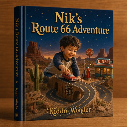 The Route 66 Adventure - personalized children's book cover