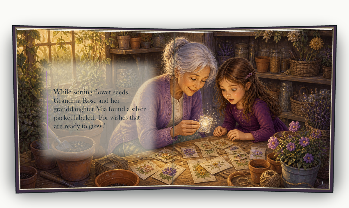 The Garden of Wishes - illustrated story page 2