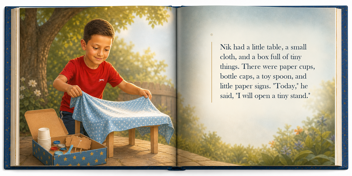 The Tiny Customer - illustrated story page 3
