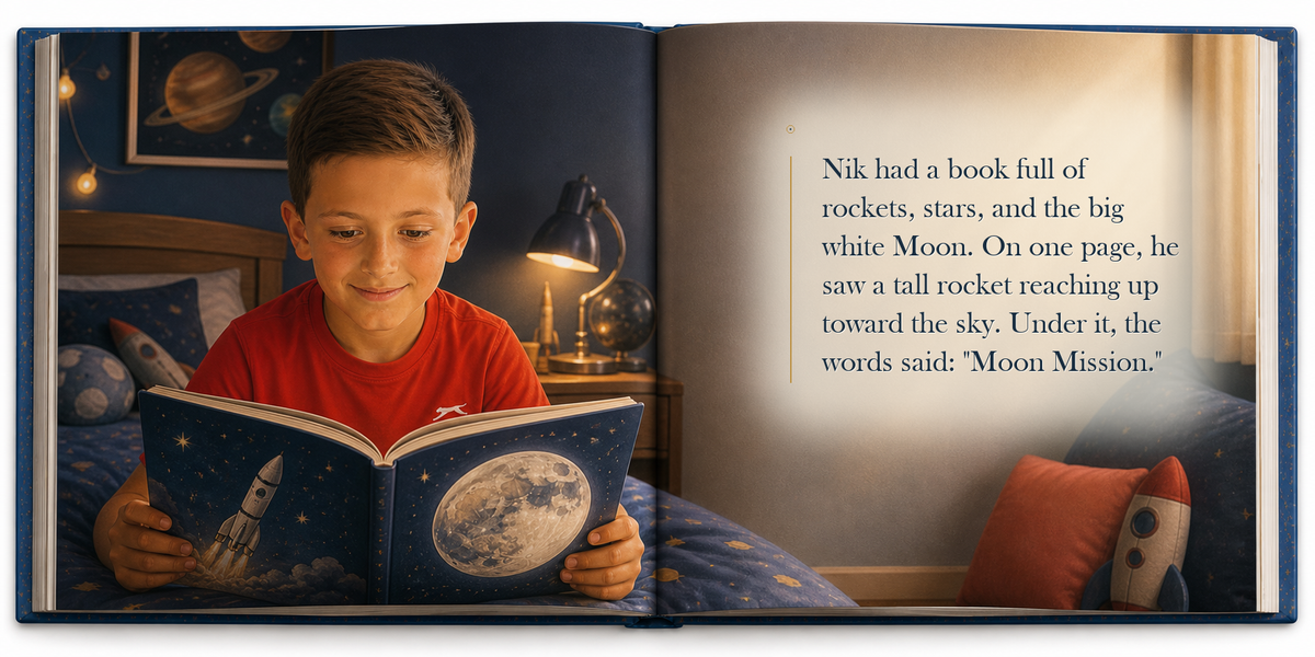 The Moon Mission - illustrated story page 3