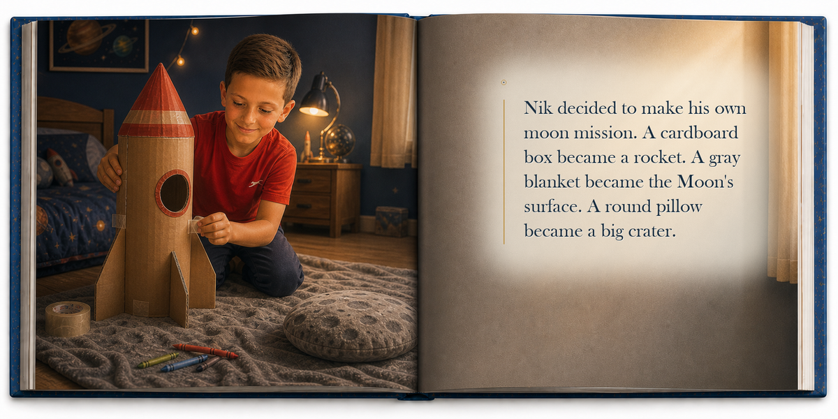 The Moon Mission - illustrated story page 4