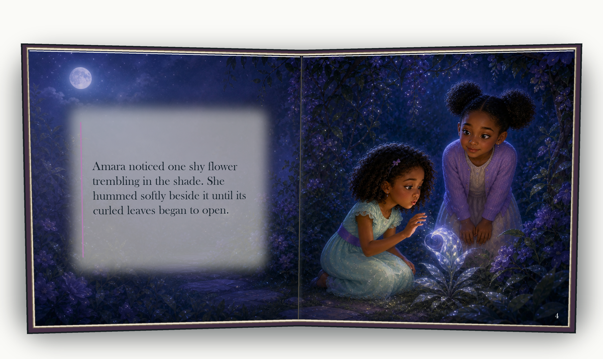 The Moonlight Garden - illustrated story page 3