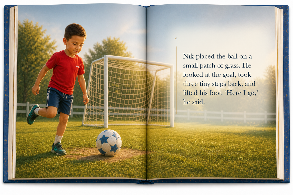The First Goal - illustrated story page 4