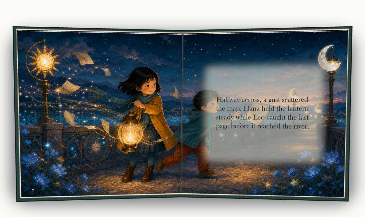 The Lantern Bridge - illustrated story page 4
