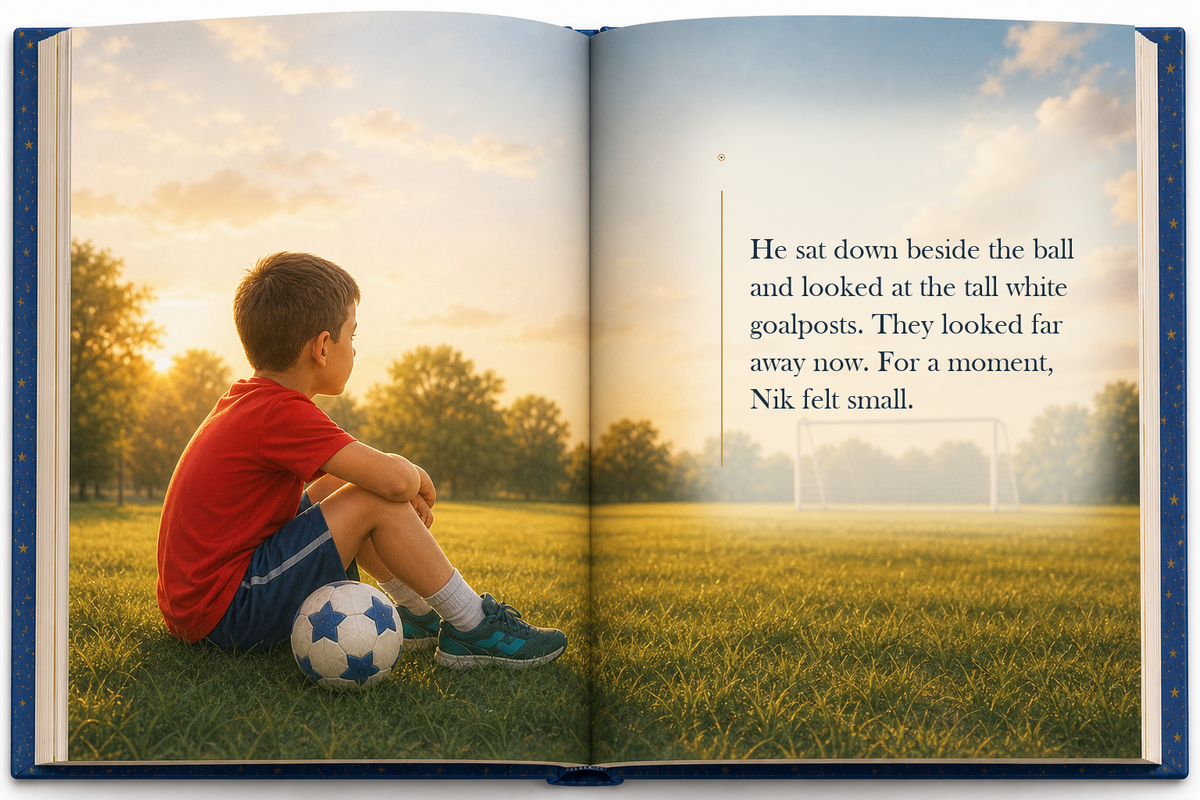 The First Goal - illustrated story page 5