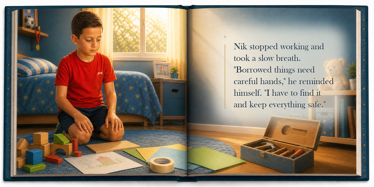 The Borrowed Toolbox - illustrated story page 4