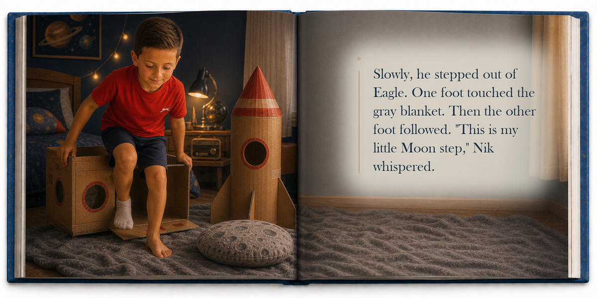 The Moon Mission - illustrated story page 6