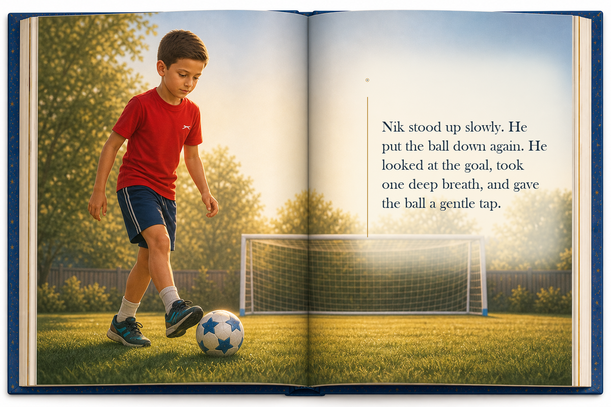 The First Goal - illustrated story page 6