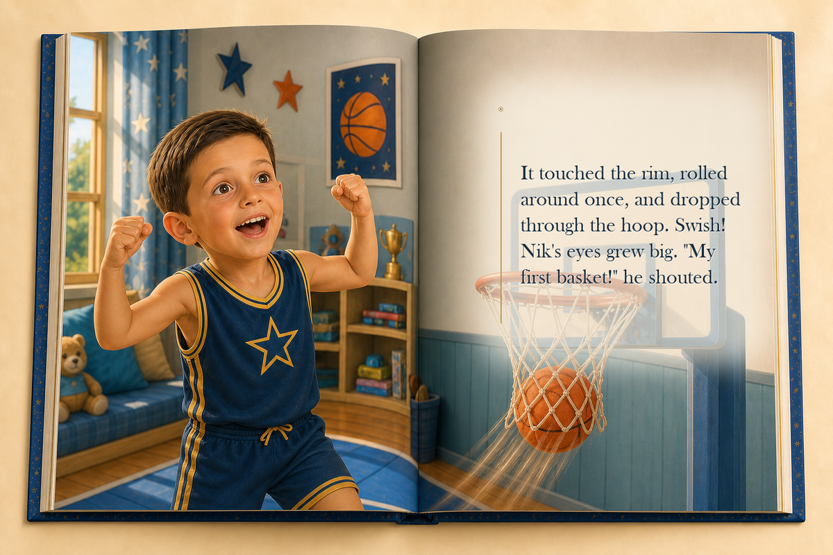 The First Basket - illustrated story page 7